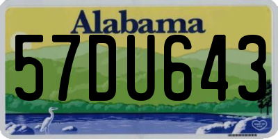 AL license plate 57DU643