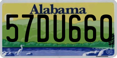AL license plate 57DU660
