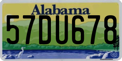 AL license plate 57DU678