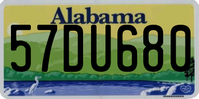 AL license plate 57DU680