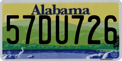 AL license plate 57DU726