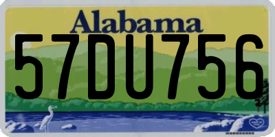 AL license plate 57DU756