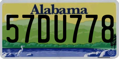 AL license plate 57DU778