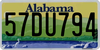 AL license plate 57DU794