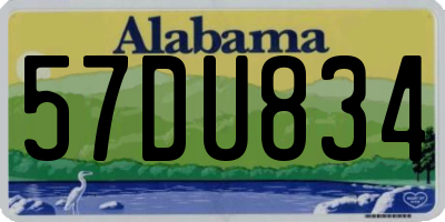 AL license plate 57DU834