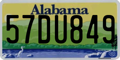 AL license plate 57DU849