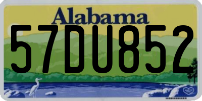 AL license plate 57DU852