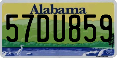 AL license plate 57DU859