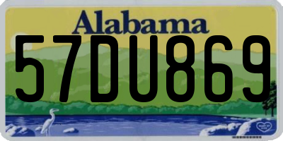 AL license plate 57DU869