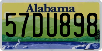 AL license plate 57DU898