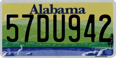 AL license plate 57DU942