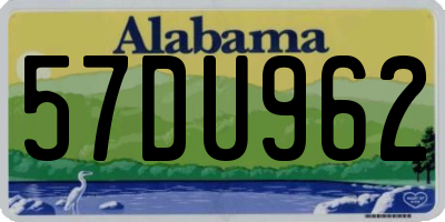 AL license plate 57DU962