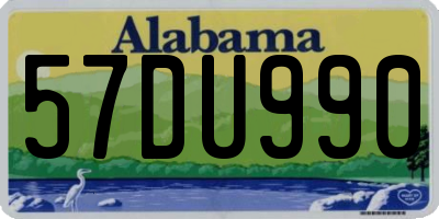 AL license plate 57DU990