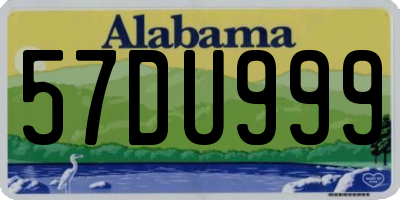 AL license plate 57DU999