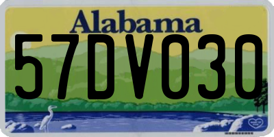 AL license plate 57DV030