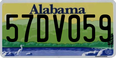 AL license plate 57DV059