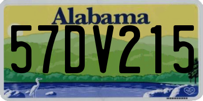 AL license plate 57DV215