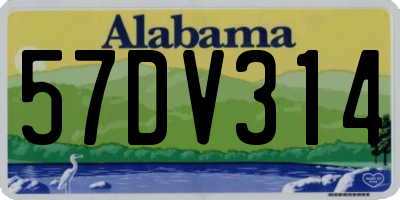 AL license plate 57DV314