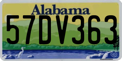 AL license plate 57DV363