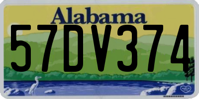 AL license plate 57DV374
