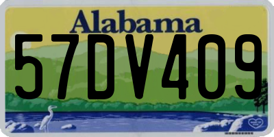 AL license plate 57DV409