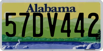AL license plate 57DV442