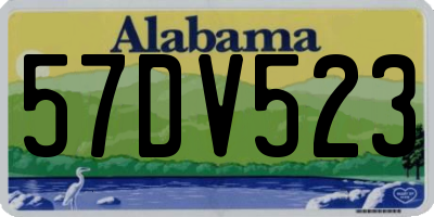 AL license plate 57DV523