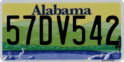 AL license plate 57DV542