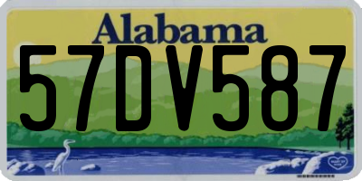 AL license plate 57DV587