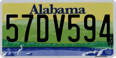 AL license plate 57DV594