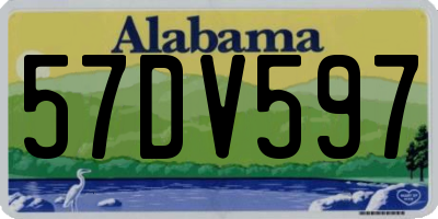 AL license plate 57DV597