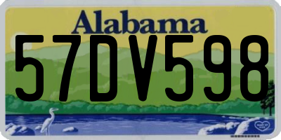 AL license plate 57DV598