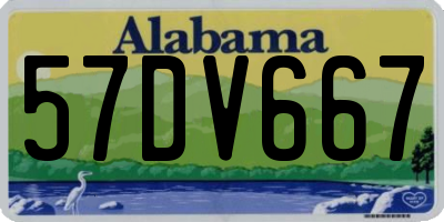 AL license plate 57DV667