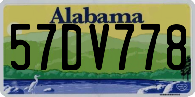 AL license plate 57DV778