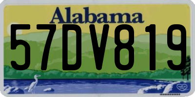 AL license plate 57DV819