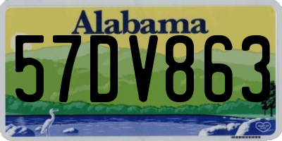 AL license plate 57DV863
