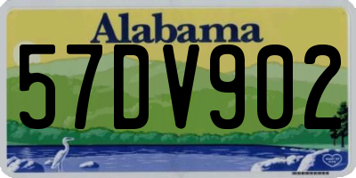 AL license plate 57DV902