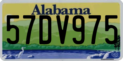 AL license plate 57DV975