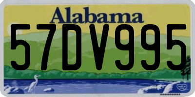 AL license plate 57DV995