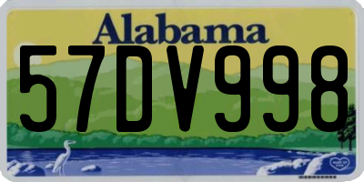 AL license plate 57DV998