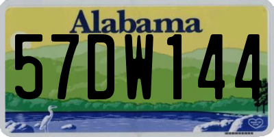 AL license plate 57DW144