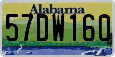 AL license plate 57DW160