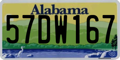 AL license plate 57DW167