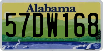 AL license plate 57DW168