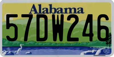 AL license plate 57DW246