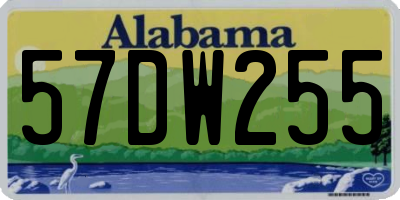 AL license plate 57DW255