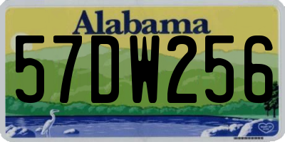 AL license plate 57DW256