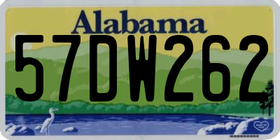 AL license plate 57DW262