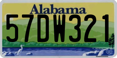 AL license plate 57DW321