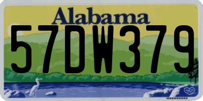 AL license plate 57DW379